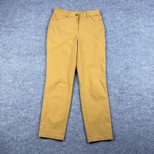 Lululemon Pants Womens 4 Brown Straight Leg Khakis Hiking Travel Zip Pockets